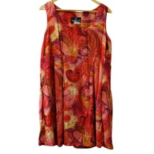 Carole Little Pink Pleated Fit and Flare Dress Vintage 14